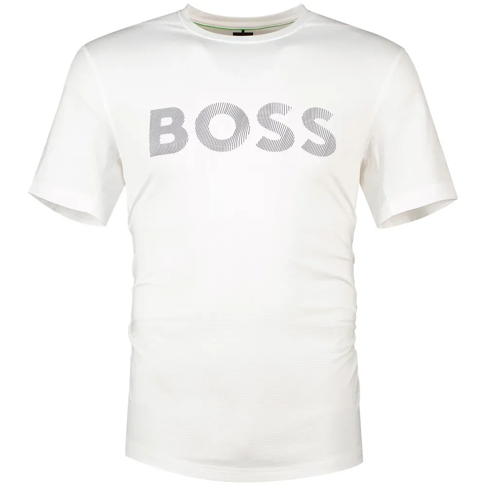 Мужская футболка с логотипом BOSS Active Logo 10280182 BOSS, White