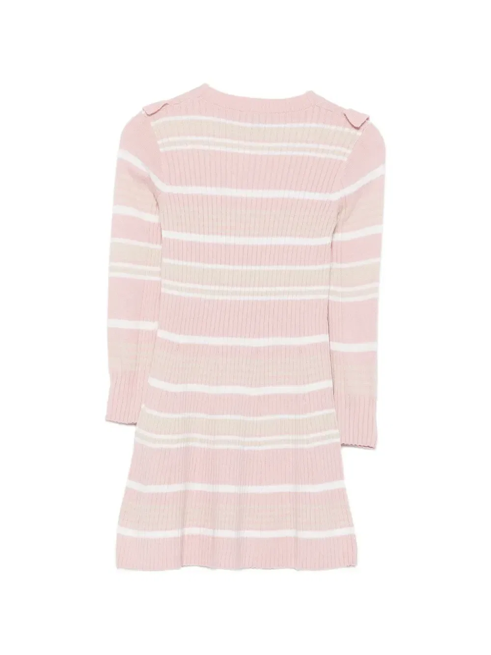 Полосатое платье с оборками Emporio Armani Kids, розовый — фото 2