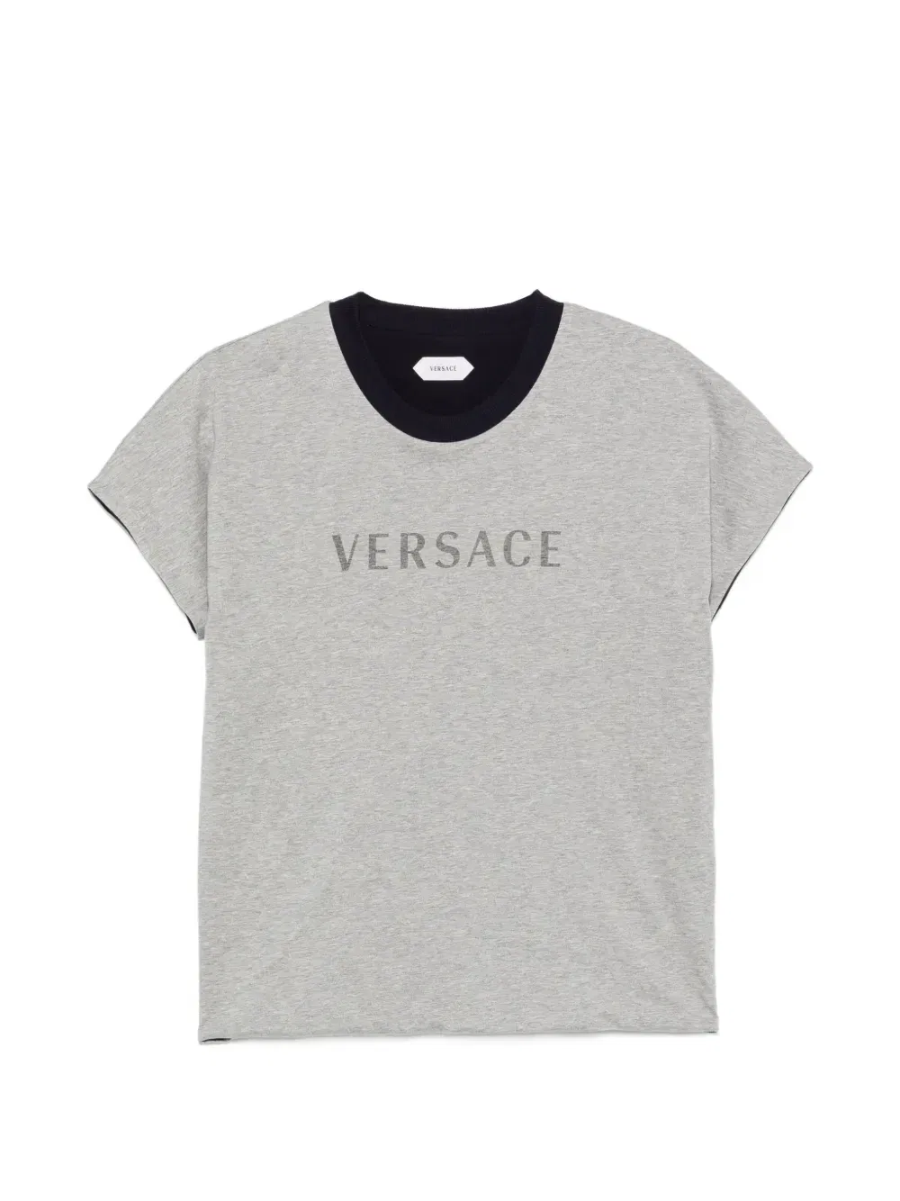 Двусторонняя футболка с логотипом Versace, серый