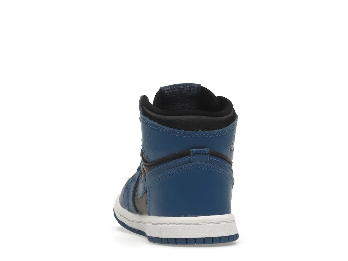 Детские кроссовки Lifestyle с высоким верхом Jordan 1 Retro High OG, Dark Marina Blue/Black-White — фото 4