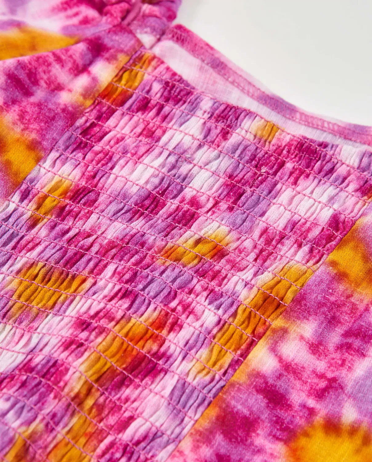 Детская блуза для девочек с принтом Tie-Dye Tuc tuc, Fucsia — фото 4
