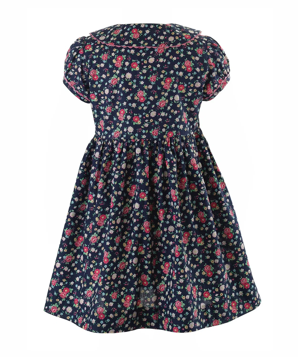 Детское платье для девочек с цветочным принтом Rachel Riley, Navy — фото 3