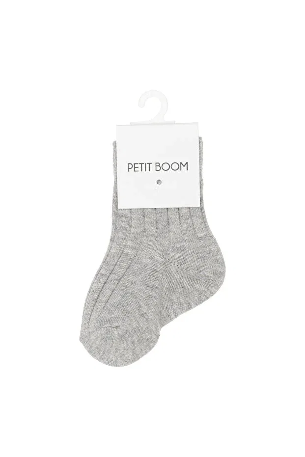 Детский комплект носков с принтом Baby komet 3-piece socks set 6 Petit Boom, Gray Mint Navy Blue — фото 4