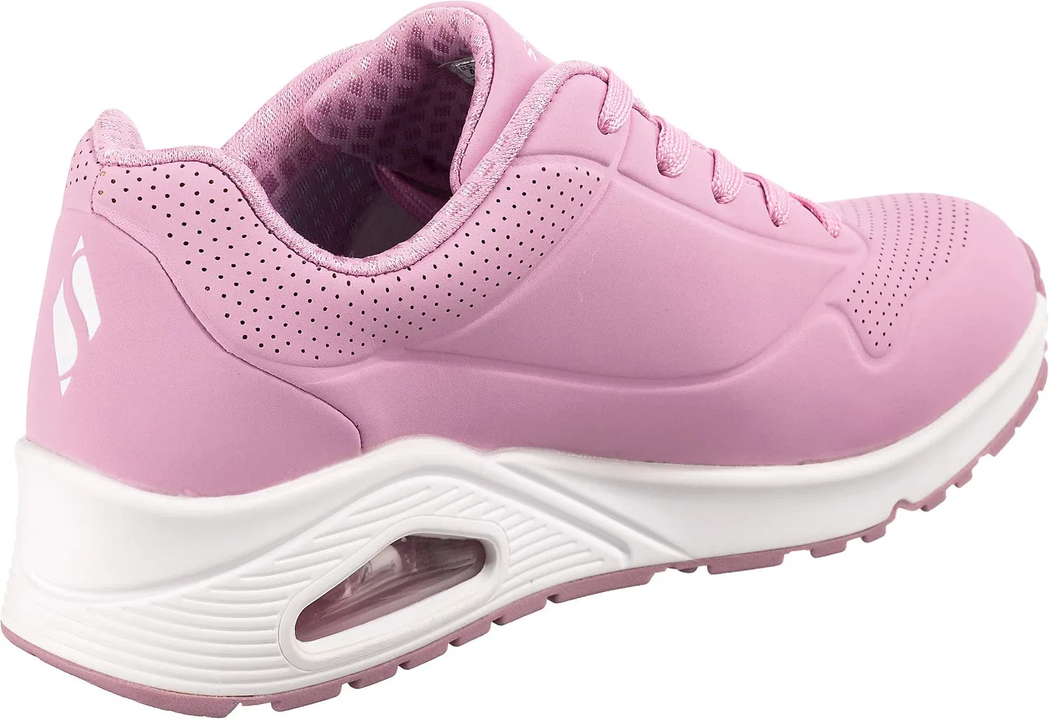 Детские кроссовки для девочек с шнуровкой One Stand on Air Skechers, Pink Pu White Trim — фото 4