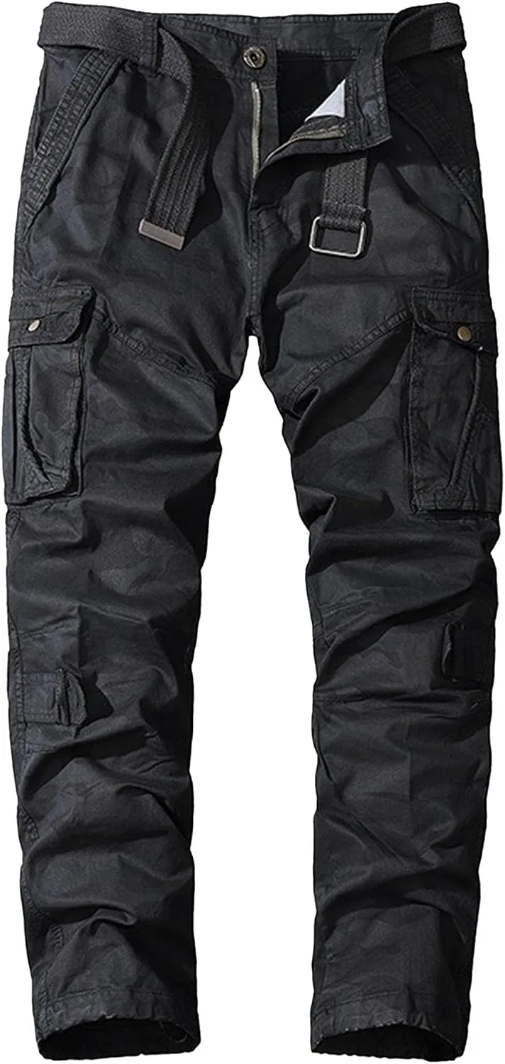Мужские брюки карго с мультикарманами, Slim Fit, Blacka2