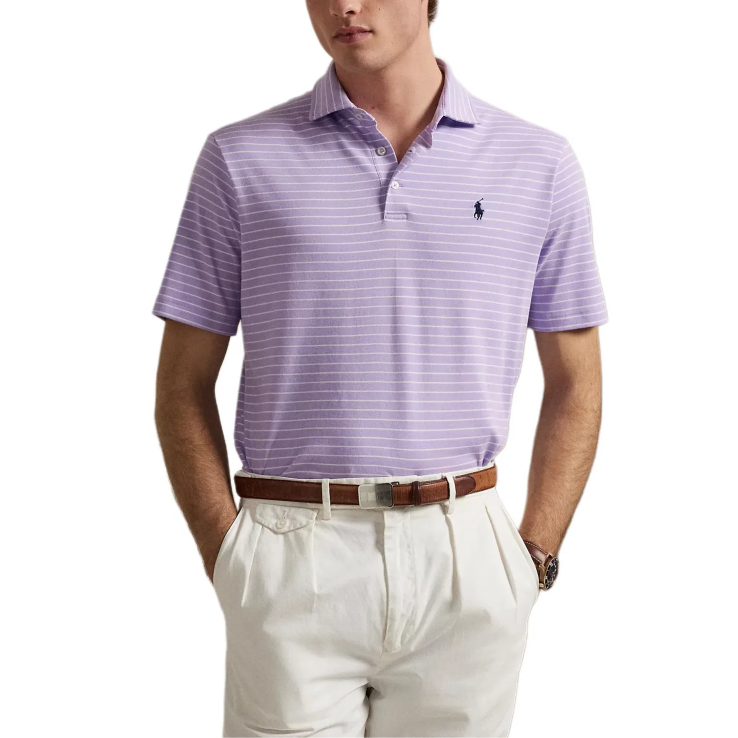 Мужское поло Purple Multicolor Polo Ralph Lauren — фото 4