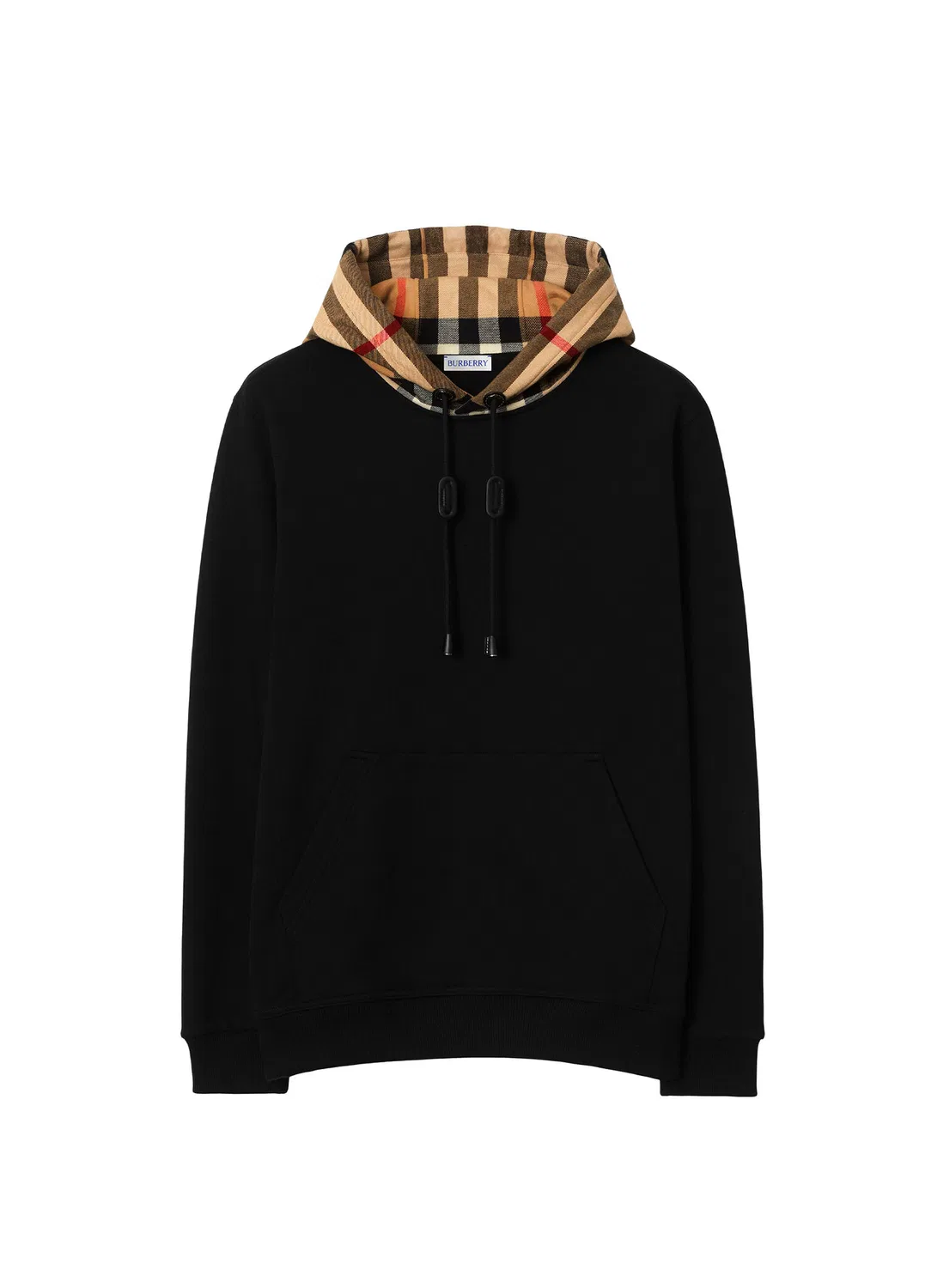 Свитшот капюшон Burberry Check, черный
