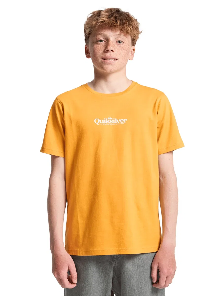 Футболка QUIKSILVER 'Fineline' темно-оранжевого цвета — фото 2