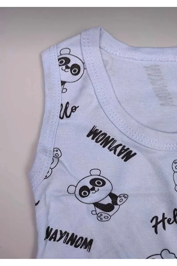 Детское боди без рукавов с принтом New season panda printed Sparrow Laurel, Bebemavi — фото 3