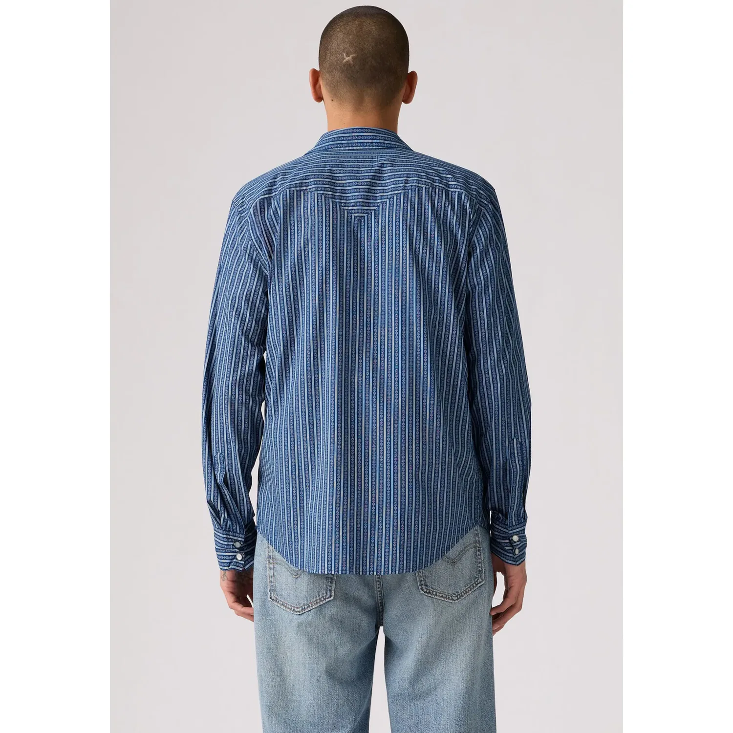 Мужская джинсовая рубашка с длинным рукавом Levi's, Bjorn Geo Stripe Est — фото 3