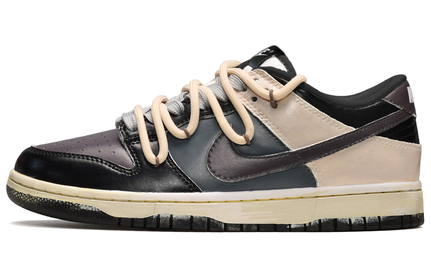 

Кроссовки Nike Dunk Skateboard Shoes Women's Low-Top Black Gray/Brown
