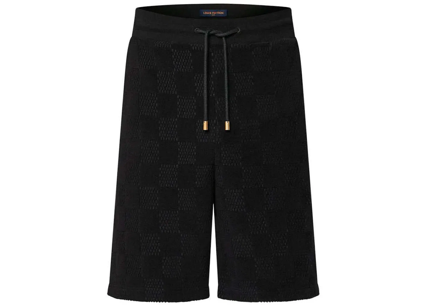 Мужские шорты с принтом Louis Vuitton Damier French Terry Cotton Shorts Meteorite, Meteorite
