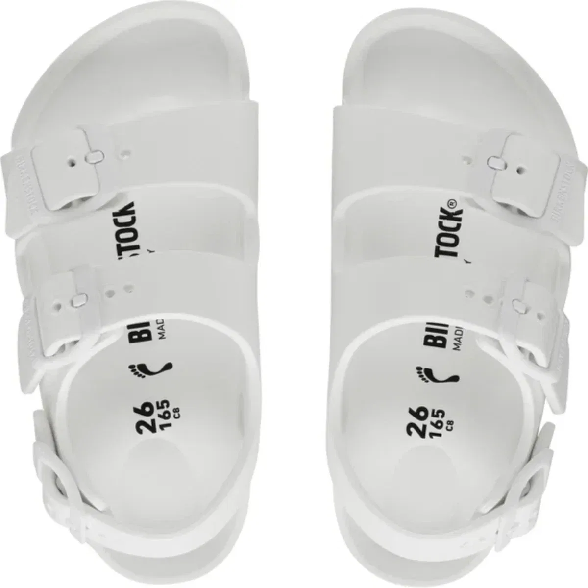 Детские сандалии с регулируемой застежкой Milano Birkenstock, White — фото 3