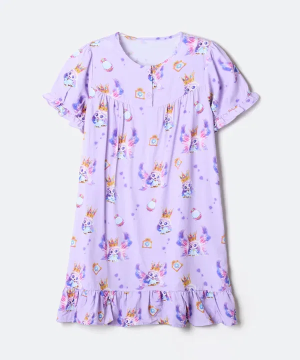 Пижама-платье с коротким рукавом, Cachittini 6, Spao Kids, light violet — фото 2