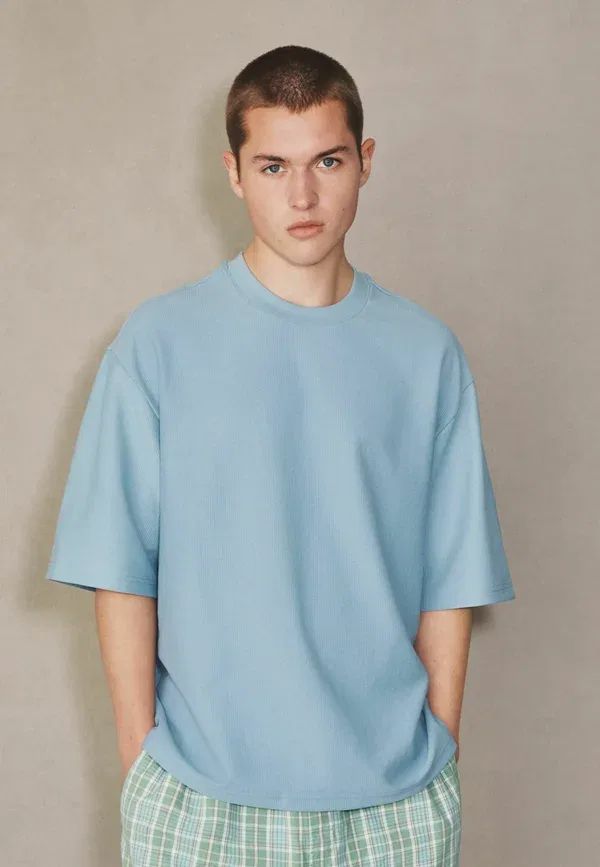 Футболка свободного кроя Edit Textured Boxy Fit, Next, синий — фото 2