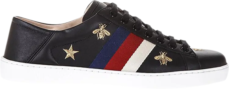 

Кроссовки Gucci Ace Embroidered Bees and Stars, черный