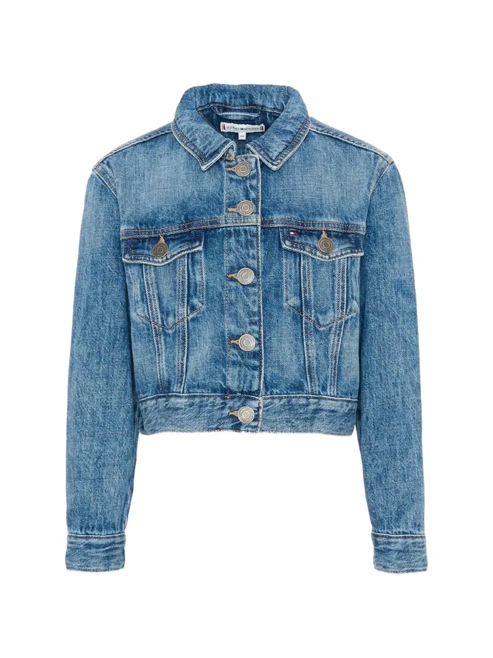 Джинсовая куртка со звездами Tommy Hilfiger Junior, синий