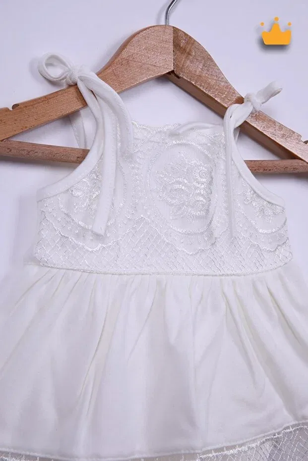 Детское платье для девочек хлопковое Baby Pattini, Nude Color — фото 3