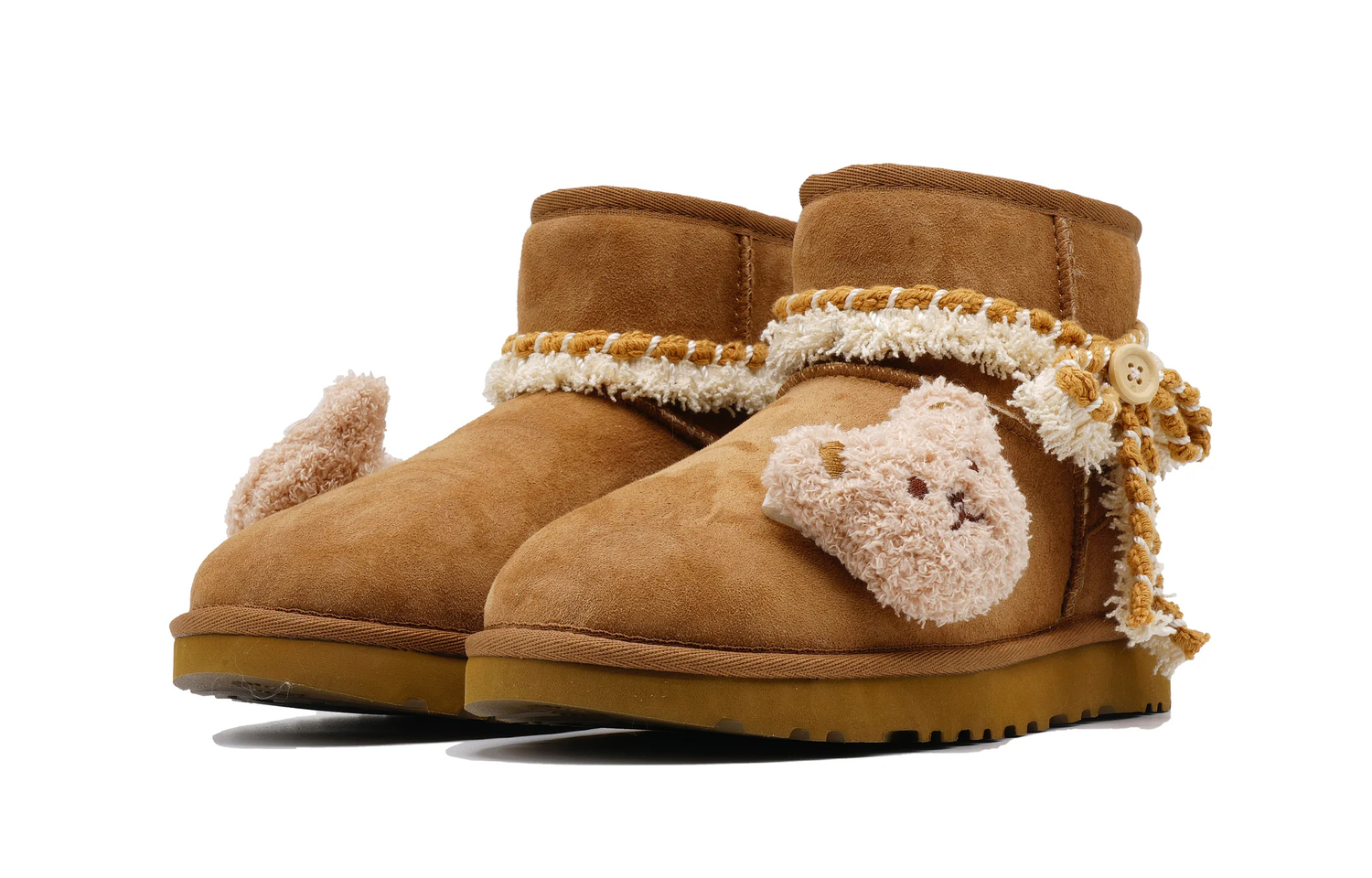 Угги UGG Classic Mini II с бантиком, коричневый — фото 3