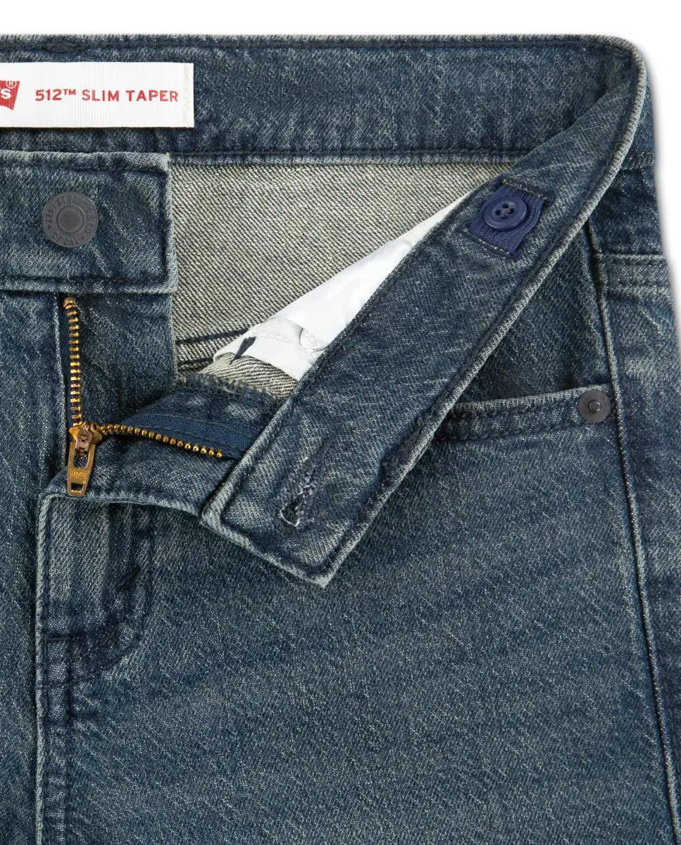 Детские джинсы для мальчиков зауженные Levi's 512, Azul — фото 3