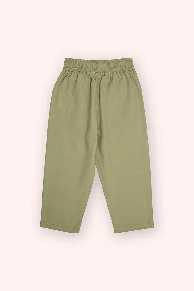 Детские брюки для девочек хлопковые Panço, Khaki — фото 2