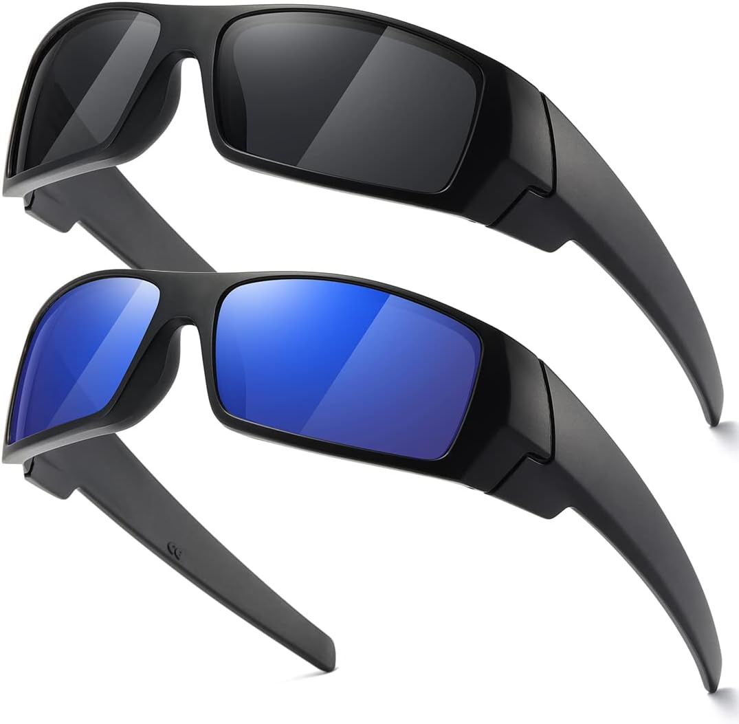 

Поляризованные солнцезащитные очки для мужчин и женщин, модные, в стиле ретро, ​​спортивные, прямоугольные, обтекаемые, винтажные, с защитным экраном TIANYESY, Black-black/Black-dark Blue