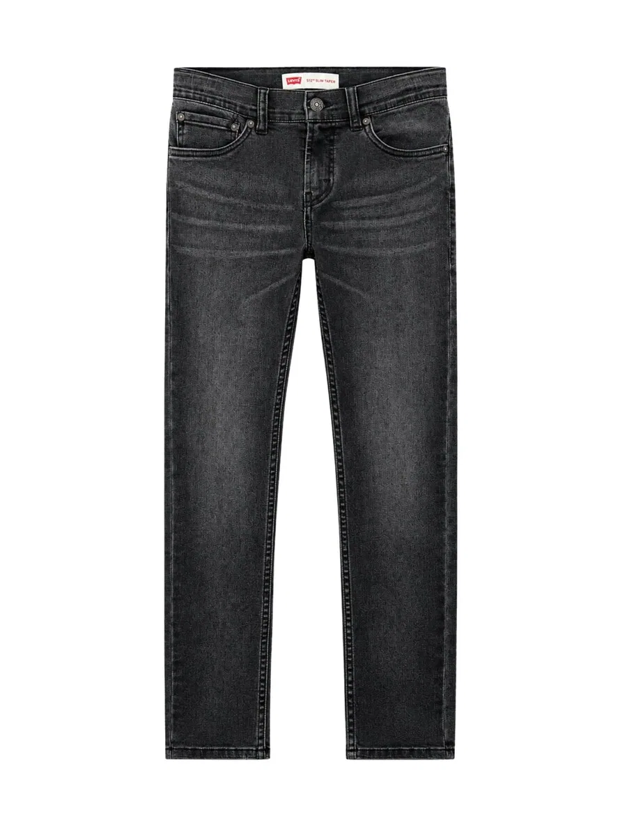 Детские зауженные джинсы Levi's Kids темно-серого цвета