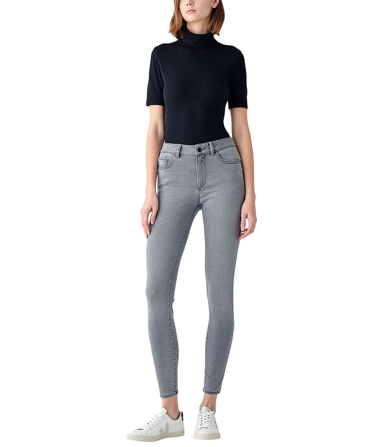 

Джинсы DL1961, 30" Florence Skinny Mid-Rise Instasculpt in Storm