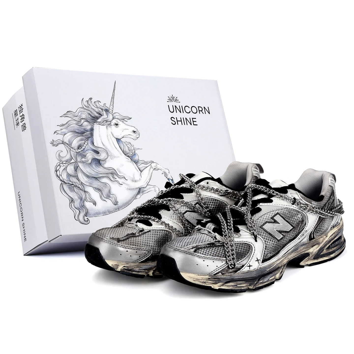 

Кроссовки New Balance 530 Cushioning Anti-Slip Wear-Resistant Breathability Low-Top, серебристый/черный