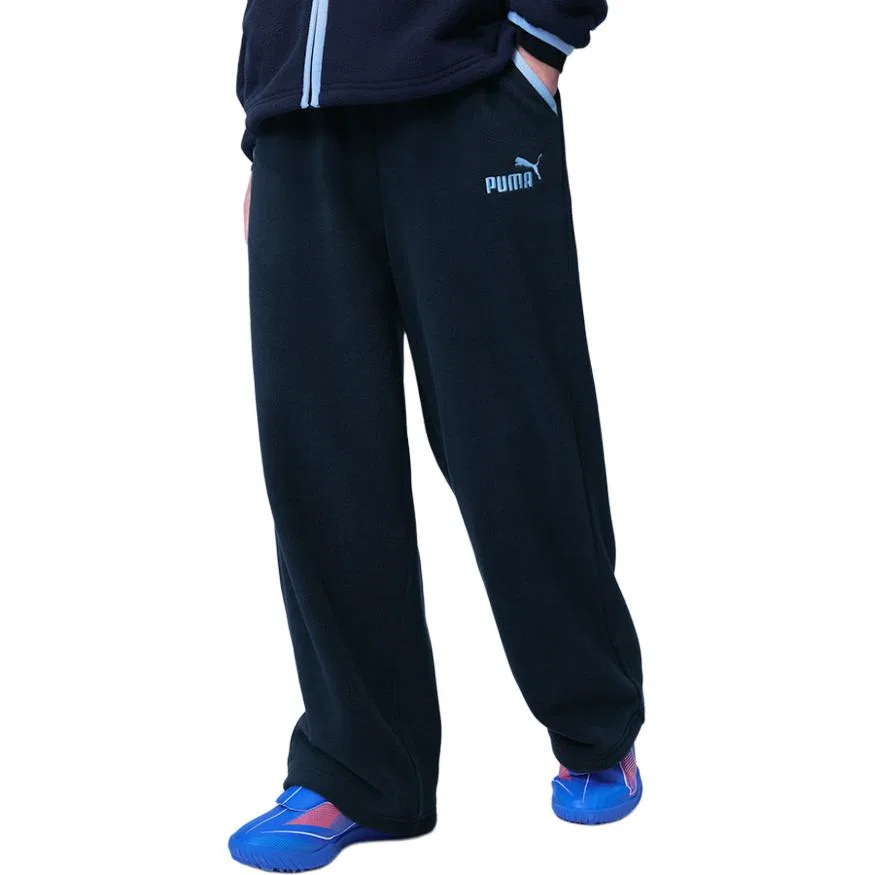 Детские спортивные штаны из трикотажа PUMA, Цвет Dark Blue — фото 3