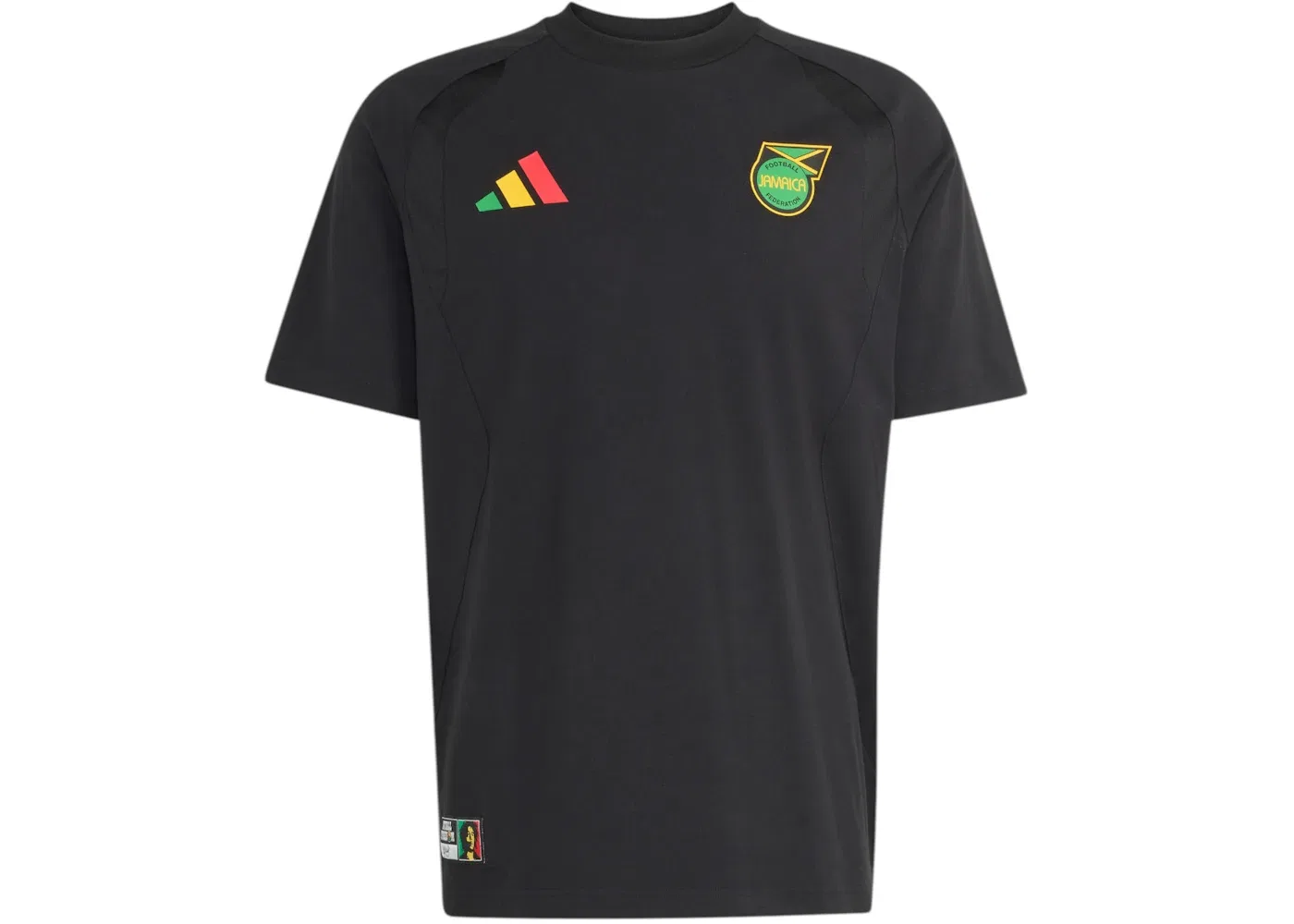 Мужская футболка с принтом Adidas Jamaica Bob Marley Tiro Travel Tee, Black