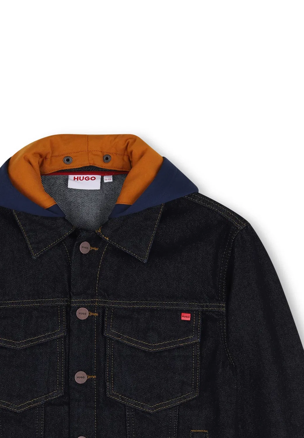 Джинсовая куртка Veste для детей и подростков Hugo Kids, Rinse Wash — фото 4