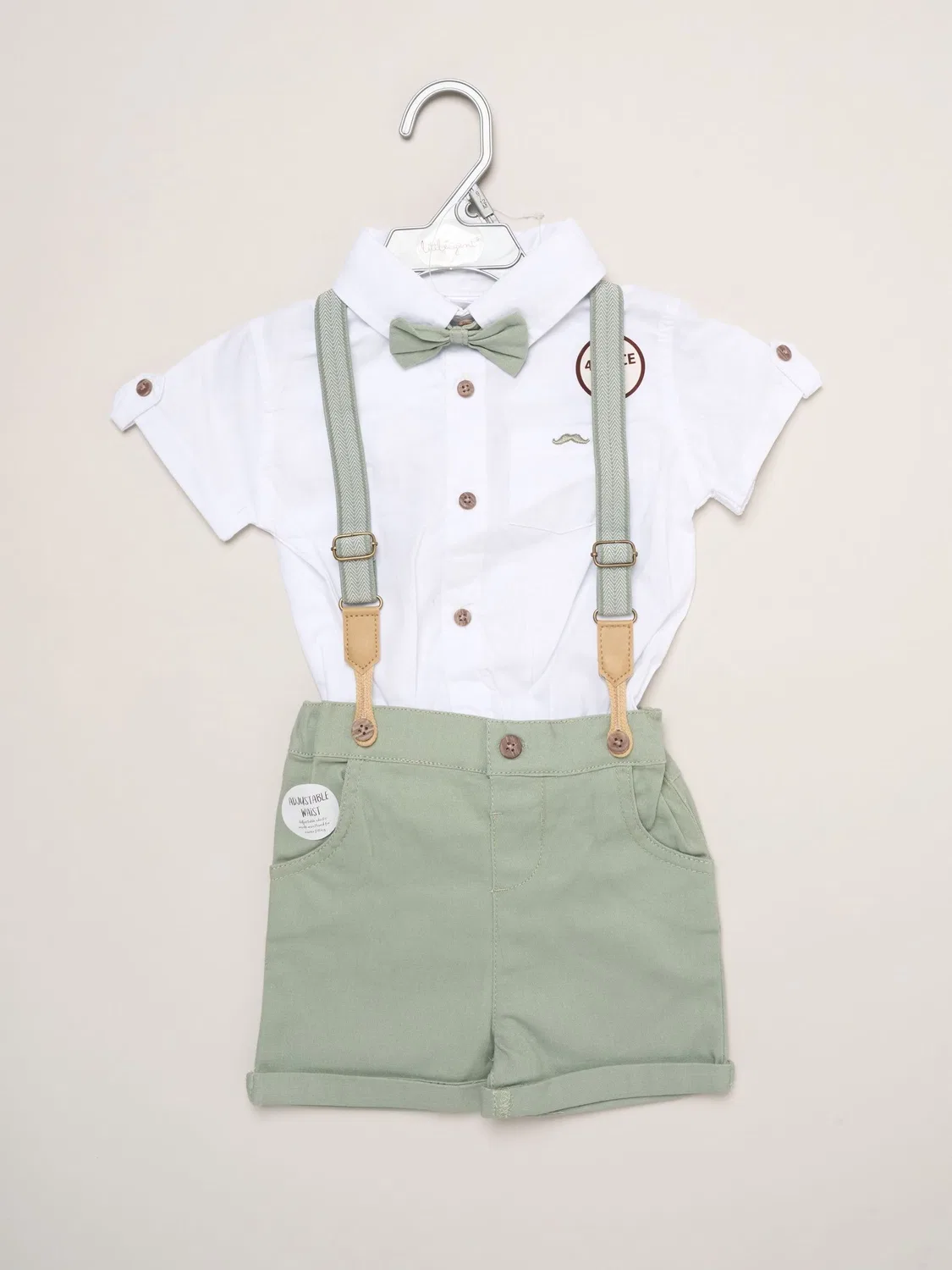 Комплект одежды, имитация рубашки Little Gent, зеленый — фото 2