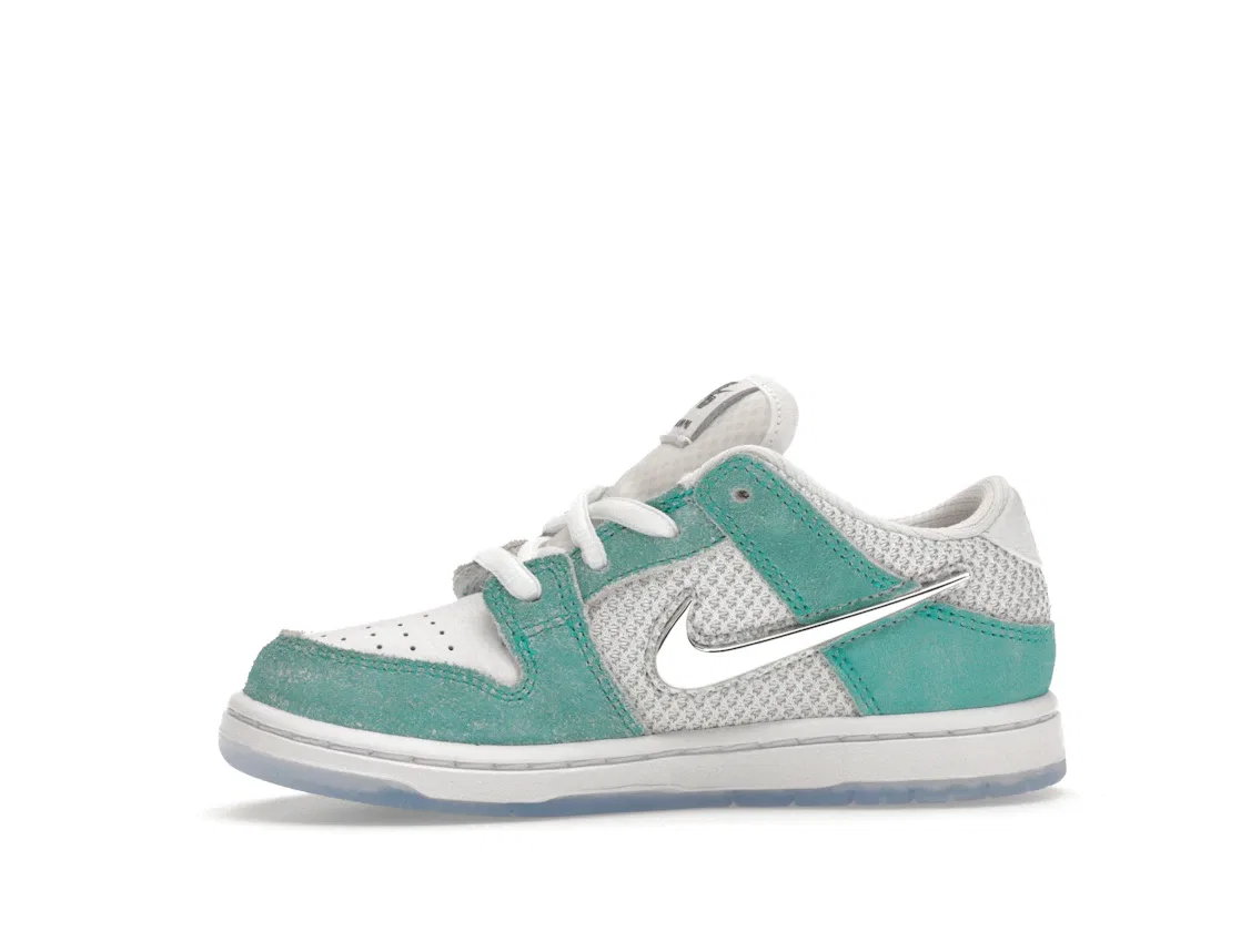 Детские кроссовки с низким верхом Nike SB Dunk Low April Skateboards Nike, Turbo Green/Metallic Silver/Turbo Green — фото 3