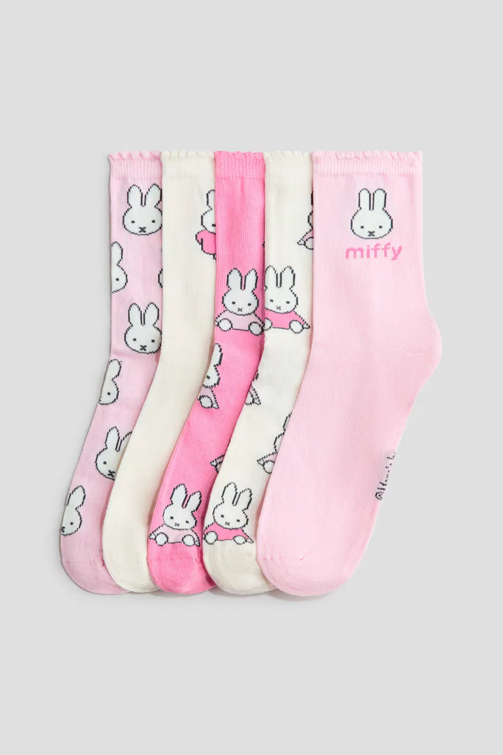 Набор из 5 носков с рисунком H&M, Hellrosa/Miffy