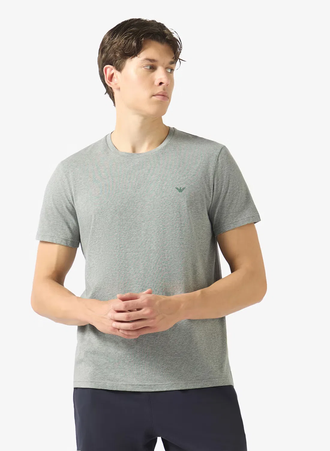 Футболка с логотипом, комплект из 2 штук Emporio Armani, зеленый — фото 2