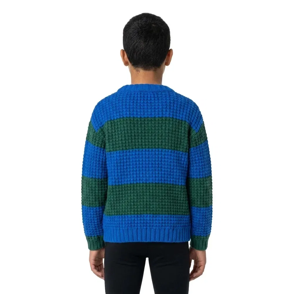 Детский свитер для мальчиков с жаккардовым принтом Quiksilver Lapper Bo, Blue — фото 4