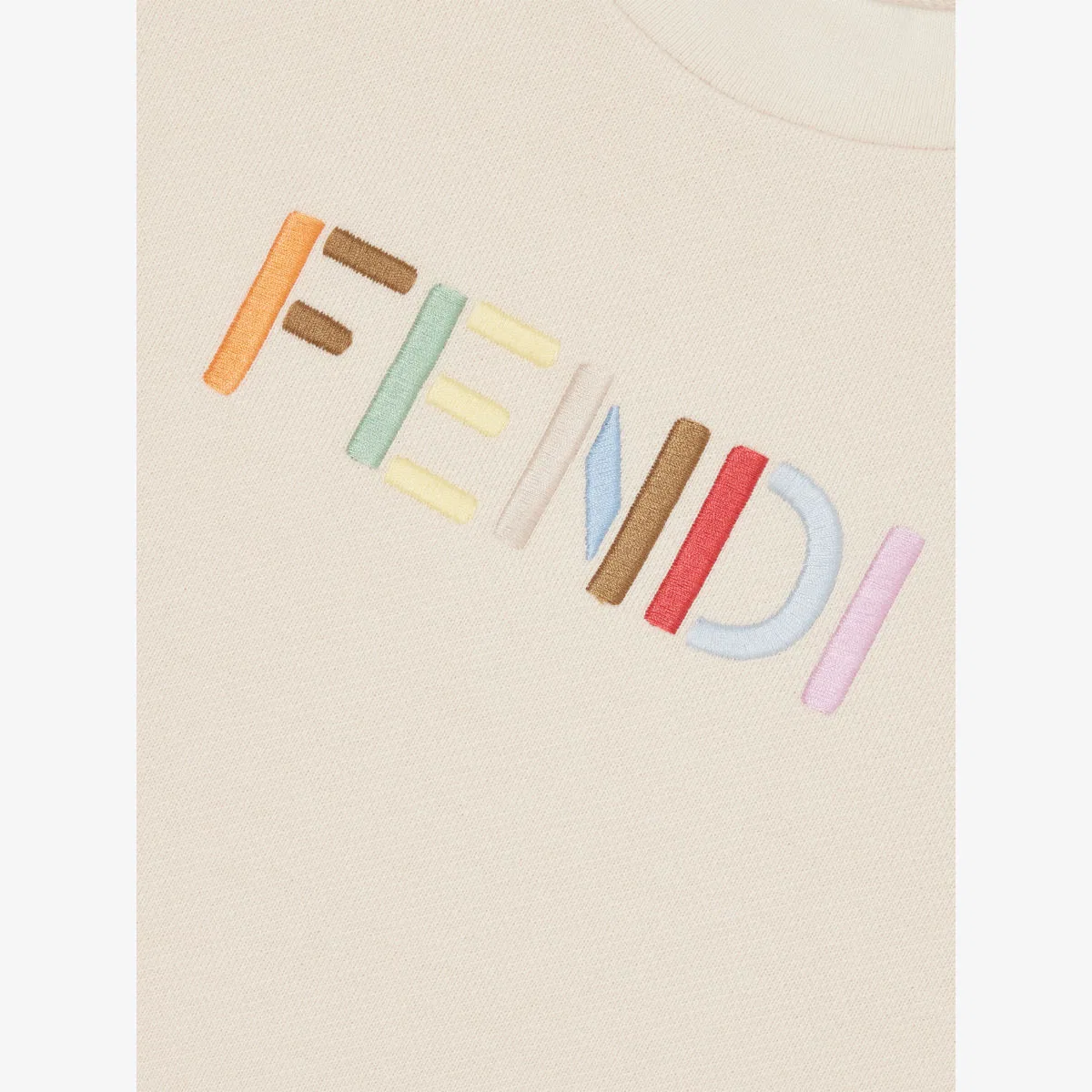 Хлопковая толстовка с круглым вырезом и логотипом, 6 лет Fendi — фото 2