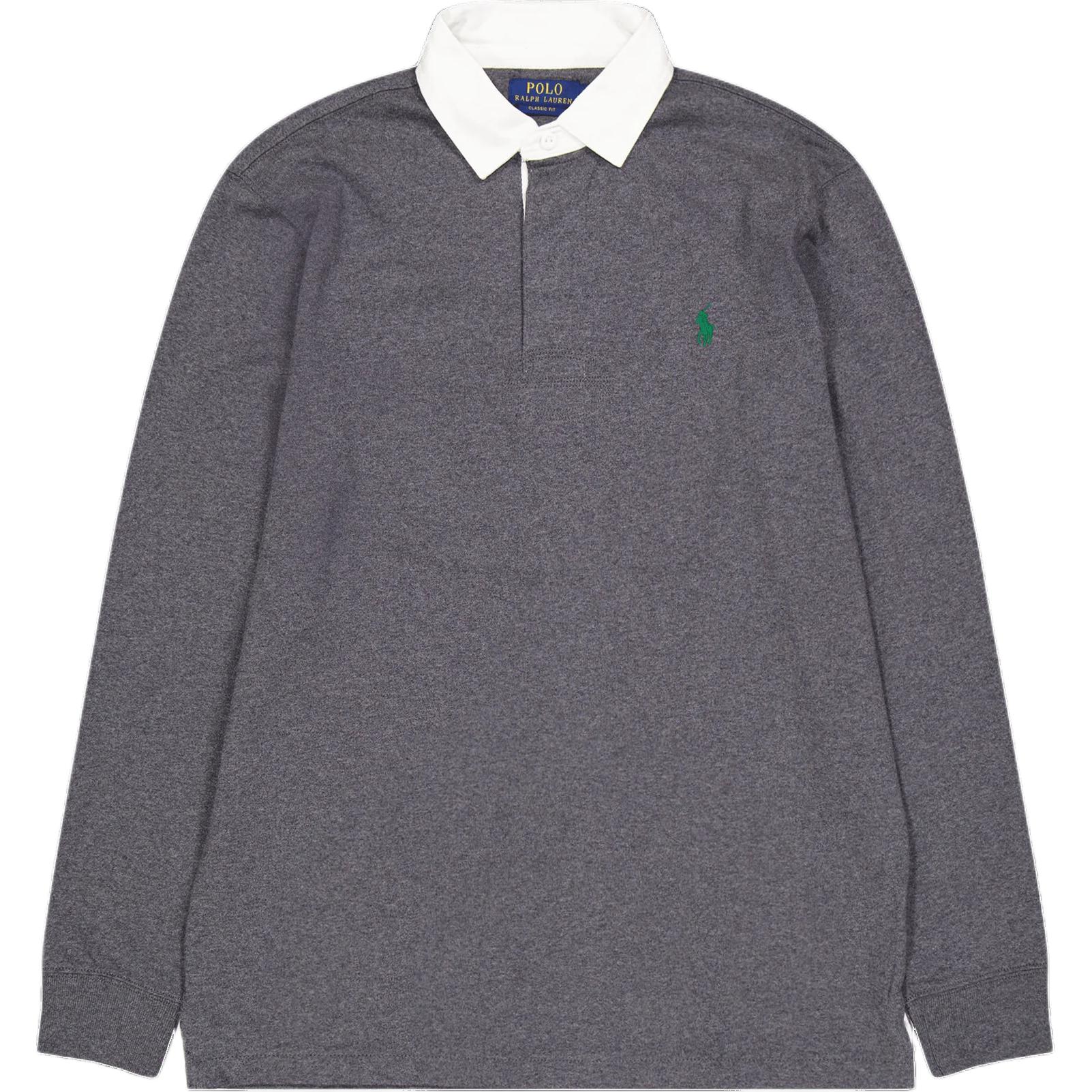 

Футболка поло с вышитым логотипом Polo Ralph Lauren, серая