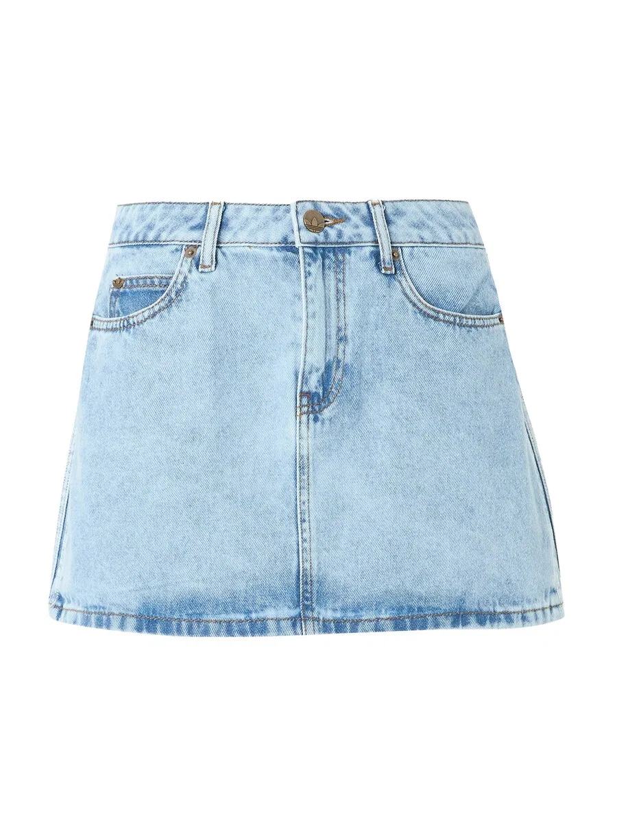 Юбка ADIDAS ORIGINALS 'MID RISE DENIM' синего цвета