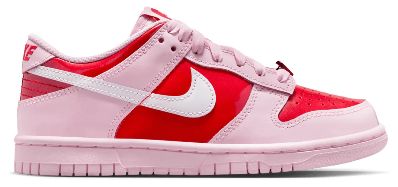 Детские кроссовки Nike Dunk Low Valentine's Day, цвет Pink Foam/Summit White/Red