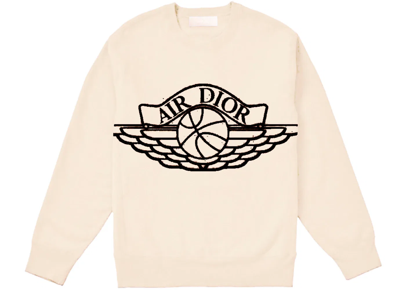 Мужской свитер хлопковый Dior x Jordan Wings Sweater Dior, Natural