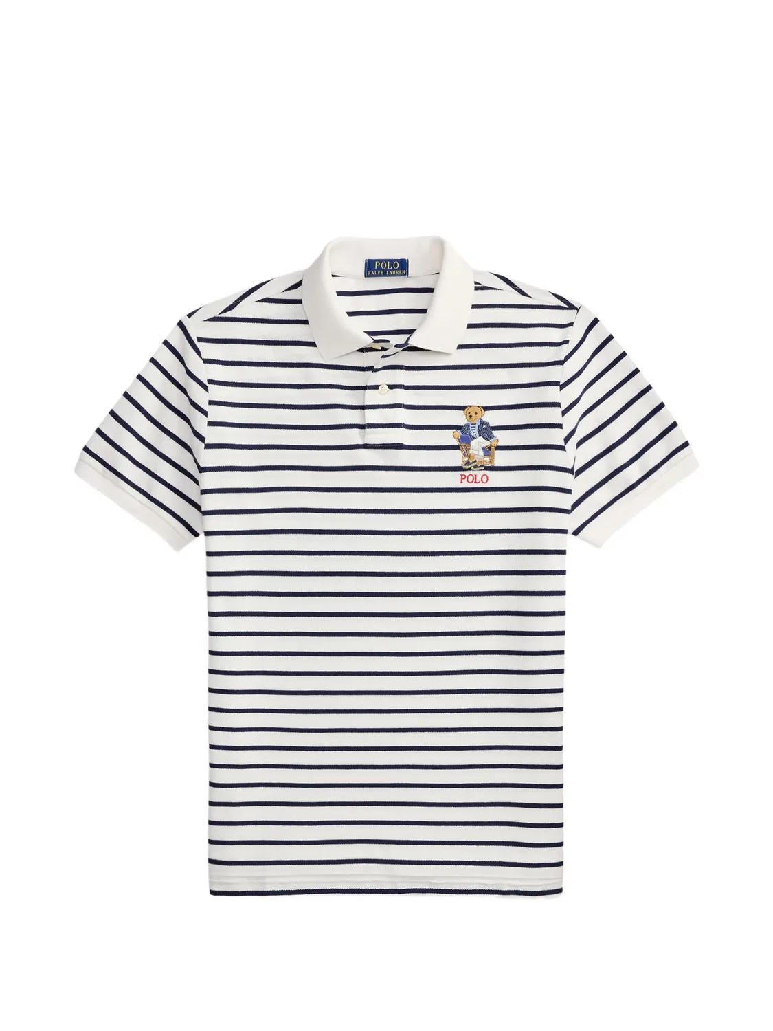 Рубашка-поло в белую полоску Polo Ralph Lauren, белый