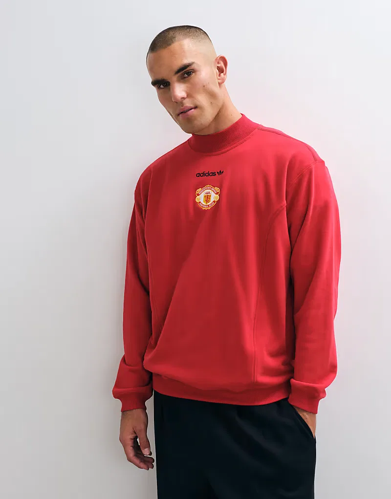 Футбольная толстовка Adidas Manchester United 26/27 EQT красного — фото 2
