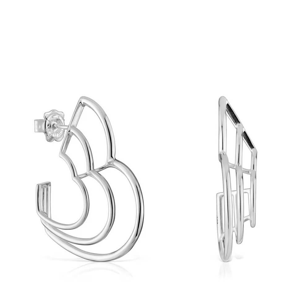

Серьги Tous Bickie Triple Heart, серебро