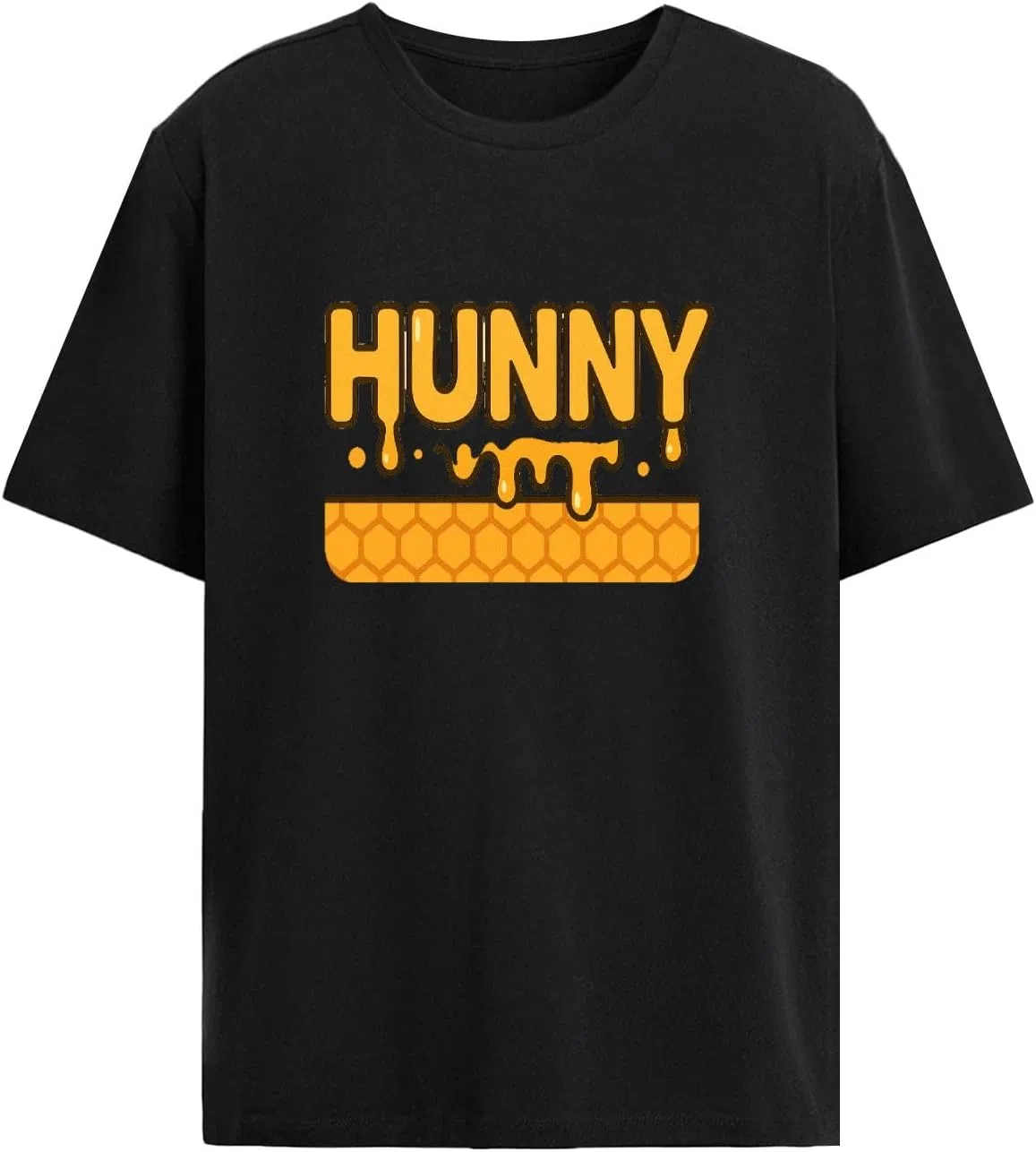 Мужская футболка с графическим принтом Sweet Hunny Shirt-003, Allblack