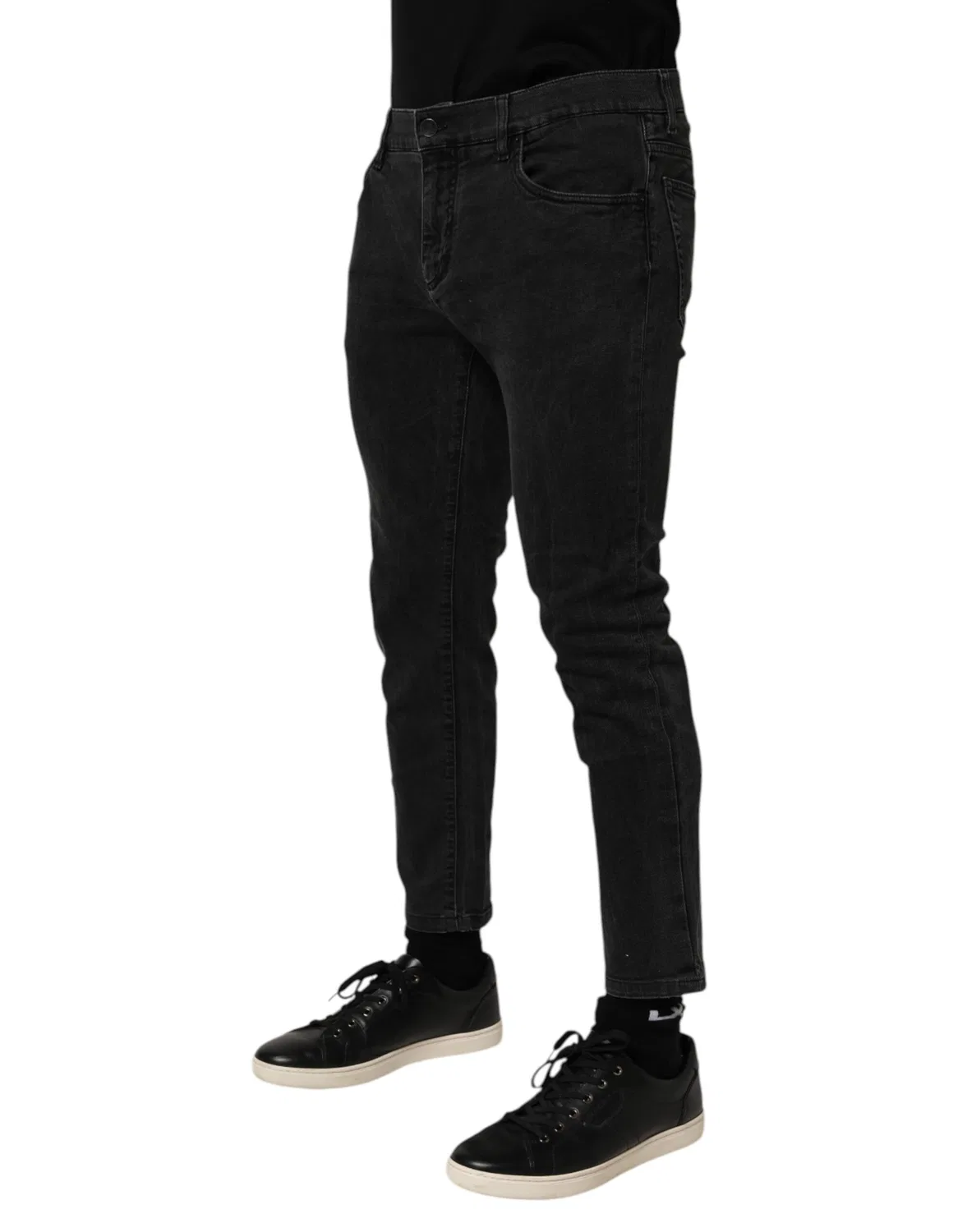 Мужские джинсы-брюки с логотипом Denim Trouser Dolce & Gabbana, Dark Gray — фото 3