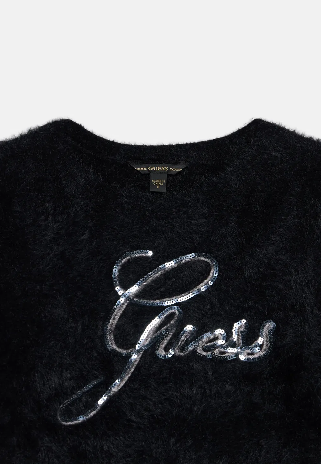 Детское платье-свитер - платье-комбинезон Guess, Jet Black — фото 4