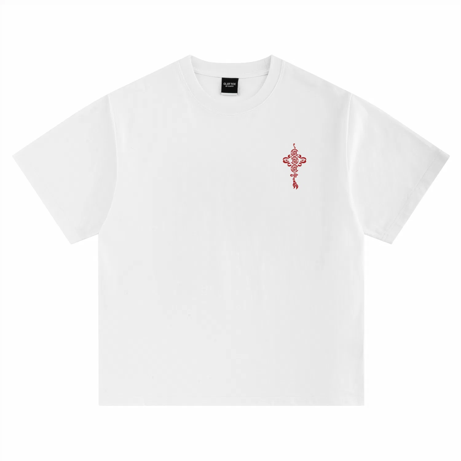 Детская футболка с круглым вырезом, свободного кроя, CLOT, Heather Gray (320g Heavyweight 100% Cotton) — фото 3