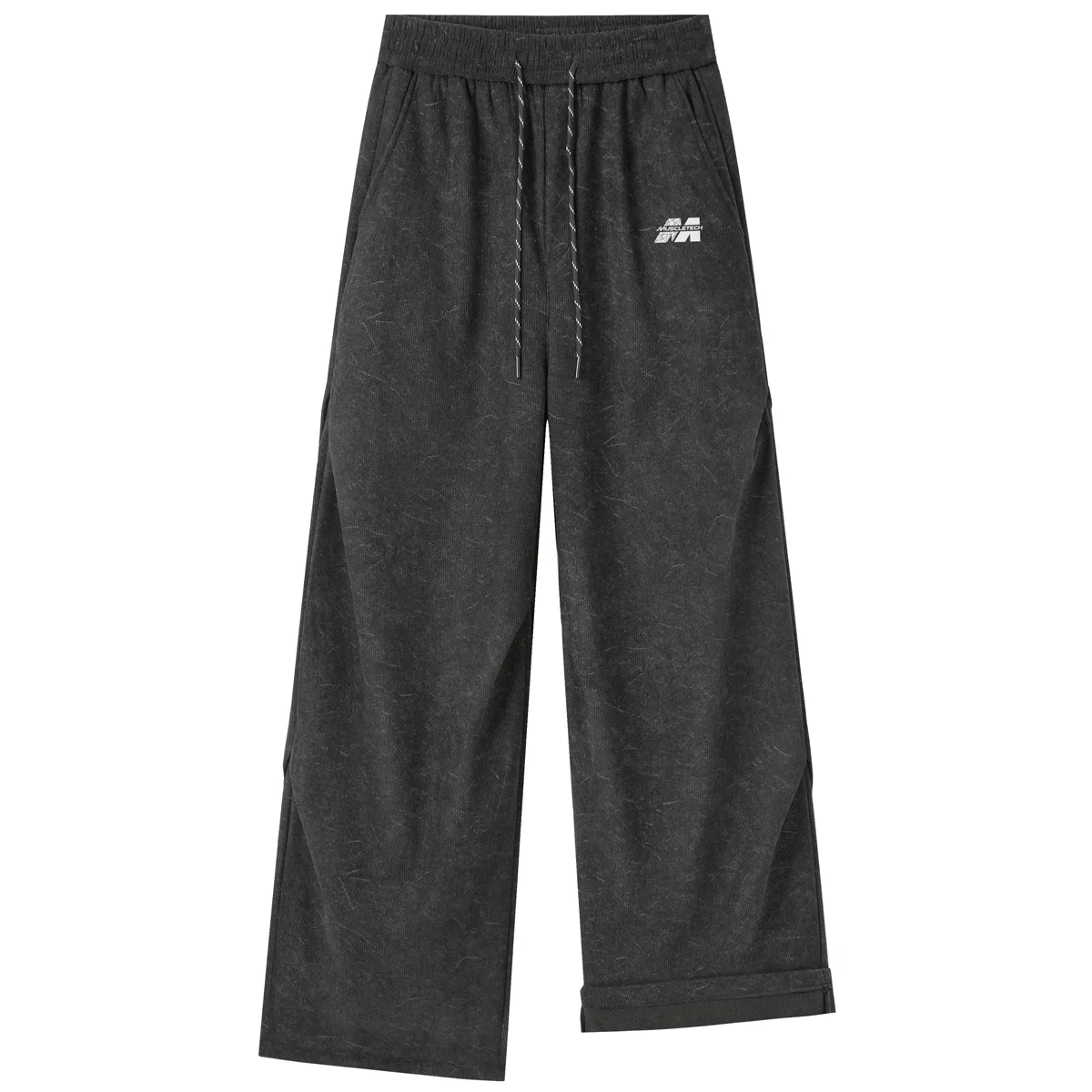 Детские утепленные спортивные штаны-парашюты с флисовой подкладкой Black Upgraded Fleece-Lined and Thickened MUSCLETECH